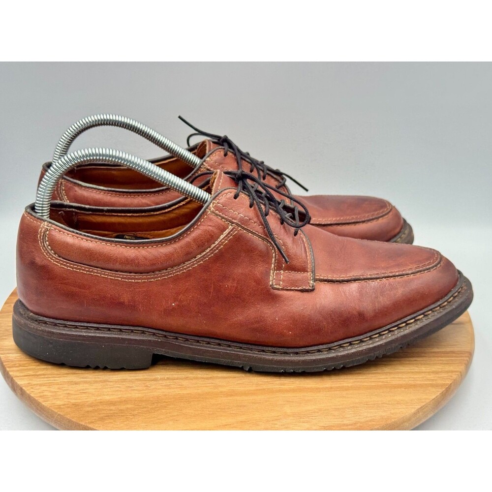 ALLEN EDMONDS Wilbert Oxford Men Size 9.5 D Brown Leather Split Toe Dress Shoes